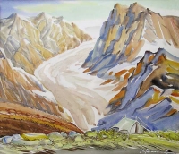 In the Alpes, watercolour