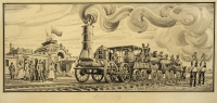 The first steam locomotive in Tsars