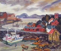 The rain in Lofoten, watercolour