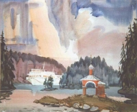 Valaam. Manestry bay, watercolour