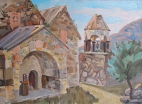 Ardvi monastery. Oil, canvas