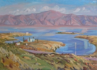 Sunshine-on-Small-Sevan.Oil-canvas