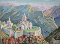 Tatev-monastery.Oil-canvas.