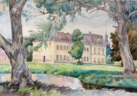 Lake in Remplin, watercolour